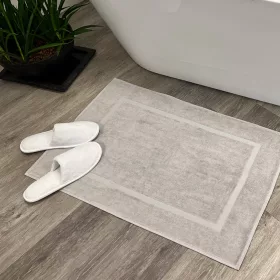 Kényelmes fürdőszobaszőnyeg Ezüstszürke 50x80, 700 g