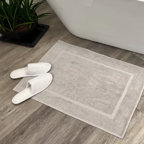 Kényelmes fürdőszobaszőnyeg Ezüstszürke 50x80, 700 g