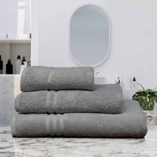 Kényelmes törölköző Ezüstszürke 70x130cm, 450 g