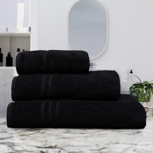Kényelmes törölköző Fekete 50x90cm, 450 g