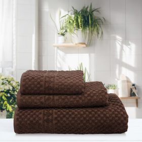 Serenity Spa gofris törölköző Barna 100x170cm, 450 g