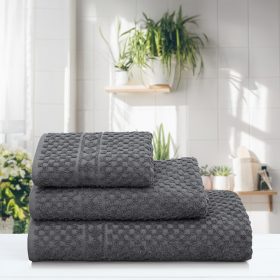   Serenity Spa gofris törölköző Palaszürke 100x170cm, 450 g