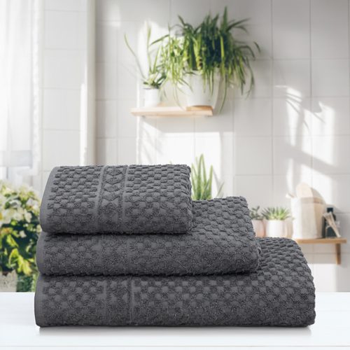 Serenity Spa gofris törölköző Palaszürke 100x170cm, 450 g