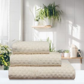   Serenity Spa gofris törölköző Elefántcsont 50x90cm, 450 g