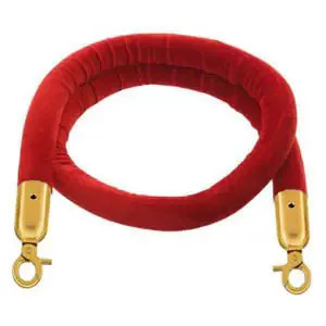 Piros velúr kordonkötél, 170cm (VKPA17)