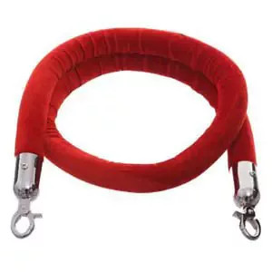 Piros velúr kordonkötél, 170cm (VKPK17)