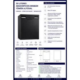 HOBBB Redsted minibár hűtő, 30 l