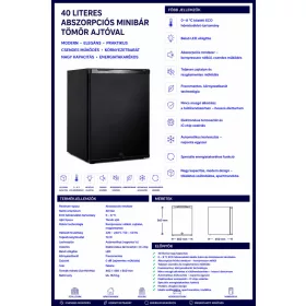 HOBBB Solbjerg minibár hűtő, 40 l (XC-40A)