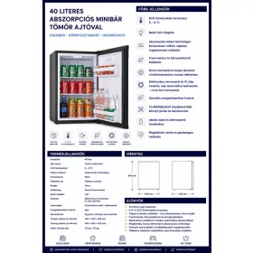 HOBBB Solbjerg minibár hűtő, 40 l