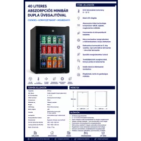 HOBBB Ørding minibár hűtő, 40 l
