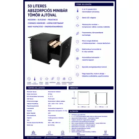 HOBBB Kolind minibár hűtő, 50 l