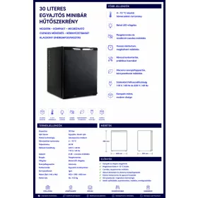 HOBBB-30A Minibár hűtő – 30 liter