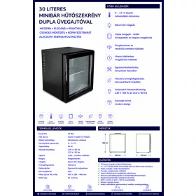 HOBBB Nimtofte minibár hűtő, 30 l