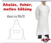 Fehér, zsebes, melles kötény