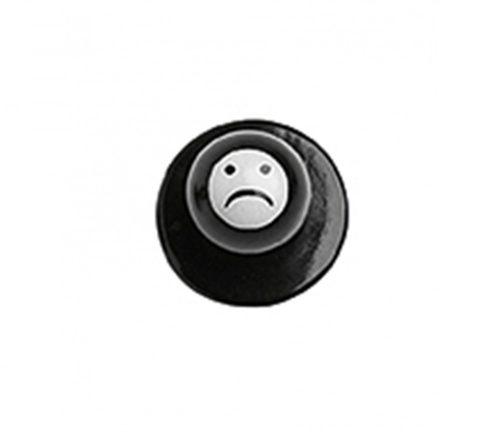 Szakácskabát gomb - szomorú smiley mintával 12 db