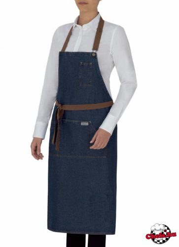 Farmer, melles kötény - barna, pántos