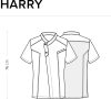Harry - Szupervékony fekete rövid ujjú szakácskabát